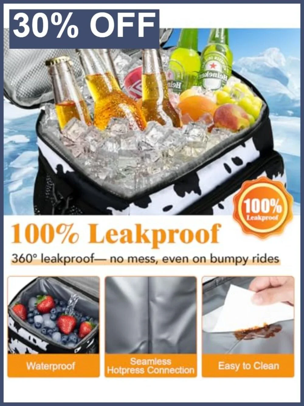 Insulated Lunch Bag Leakproof Cooler Tote for Work Travel